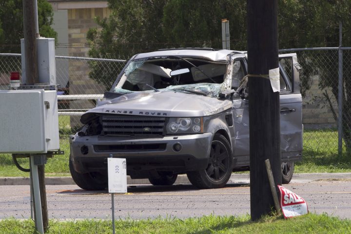 Texas bus stop crash