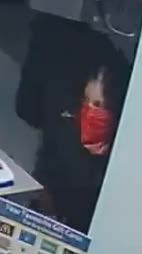 Surveillance image of a suspect in the theft.