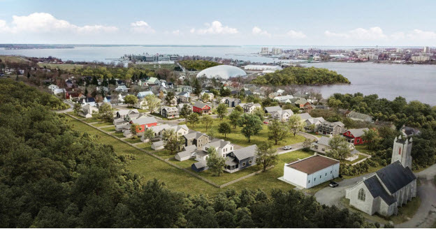 Members of the Barriefield Village Association are showing their support for a new housing development in their neighbourhood.