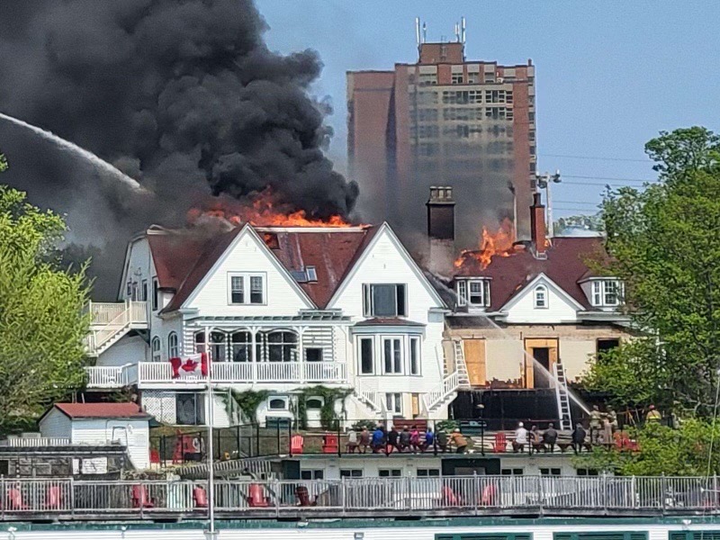 A fire reportedly has broken out at the Waegwoltic Club in Halifax on Wednesday afternoon.