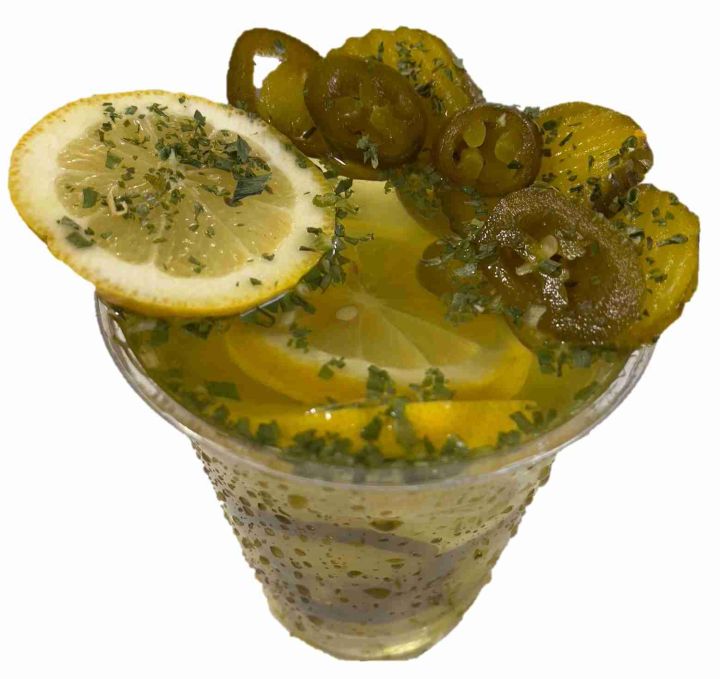 Spicy pickle lemonade by Concessions Inc. at K-Days.