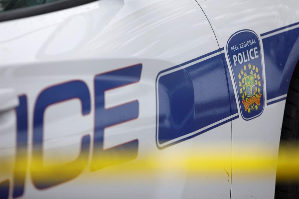Officers in Peel region are advising motorists to avoid the area where a severe single-vehicle collision occurred Saturday morning. A Peel Regional Police car is seen in Brampton, Ont., Thursday, Nov. 7, 2019.