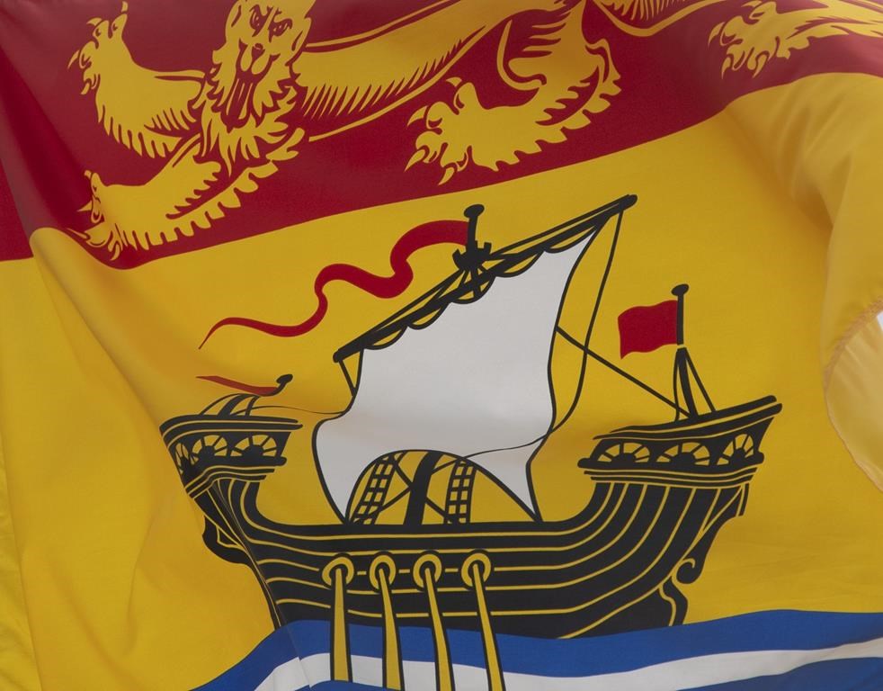 Statistics Canada data shows that the number of people in New Brunswick who can hold a conversation in French is up from 2016 but down from historic highs. New Brunswick's provincial flag flies on a flagpole in Ottawa, Friday July 3, 2020. THE CANADIAN PRESS/Adrian Wyld