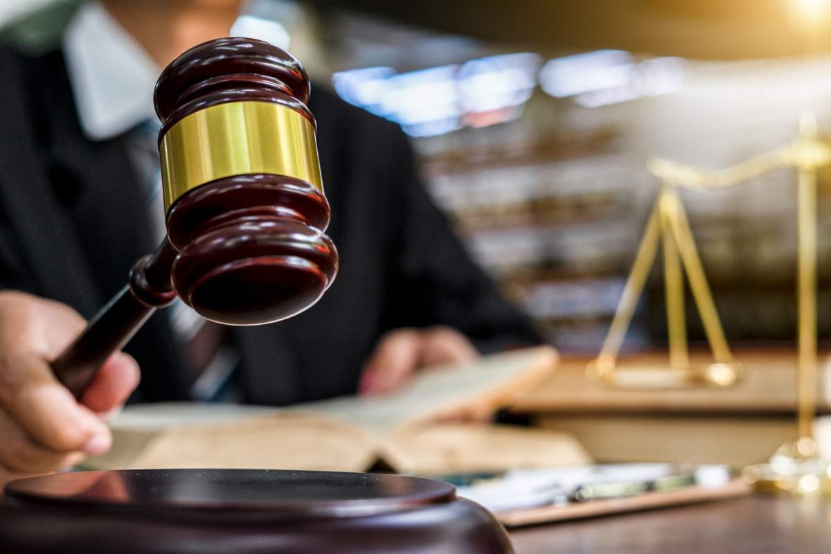 File photo of a judge holding a gavel. 