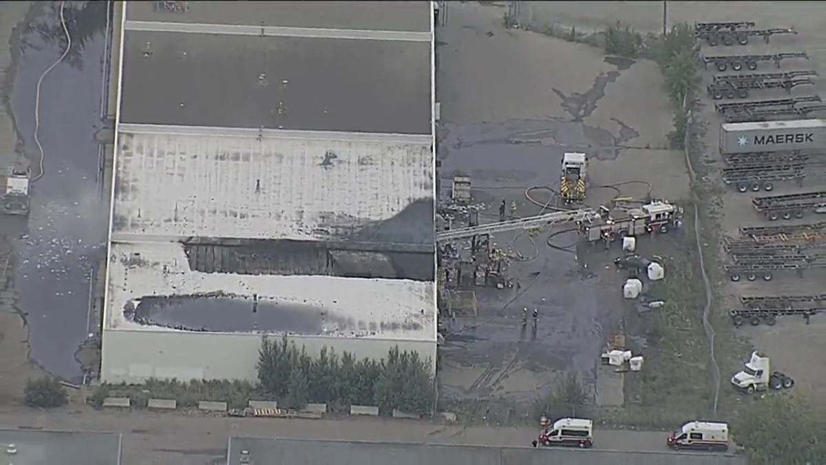 The Calgary Fire Department said firefighters saw smoke and fire coming from the roof of the building.
