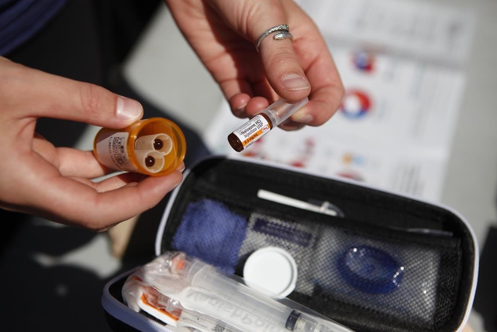 A naloxone kit is displayed in this file photo.