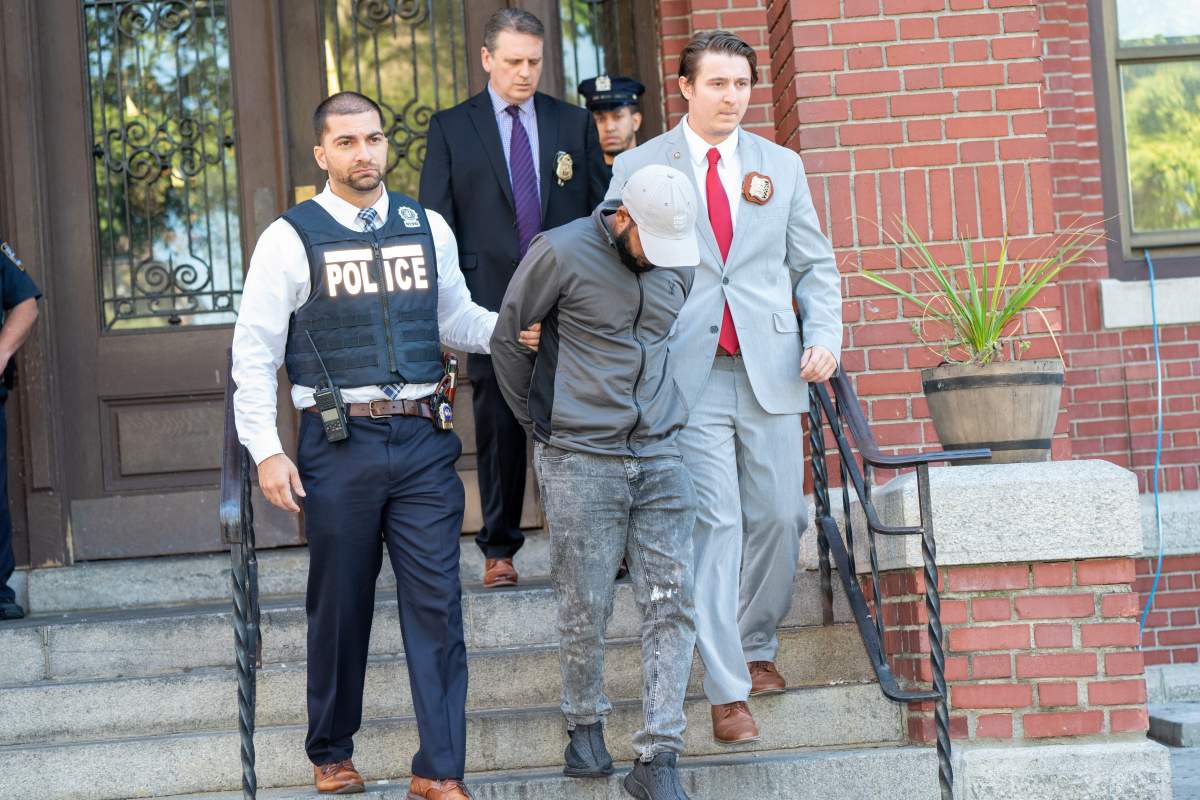 Carlisto Acevedo-Brito, 41, a suspect in the daycare death of Nicholas Dominici, 1, was taken from the NYPD 52nd Precinct in the Bronx on Sunday September 17, 2023.