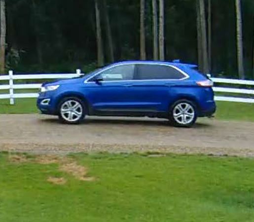 A suspect vehicle in a possible abduction attempt, described as a blue Ford Edge from 2015 to 2018.