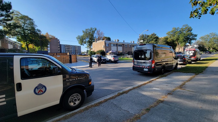 The scene of the shooting in Toronto’s west end.