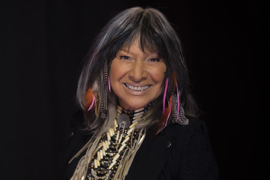 Buffy-Sainte Marie arrives to the Toronto International Film Festival’s Tribute Award, in Toronto, Sunday, Sept. 11, 2022.