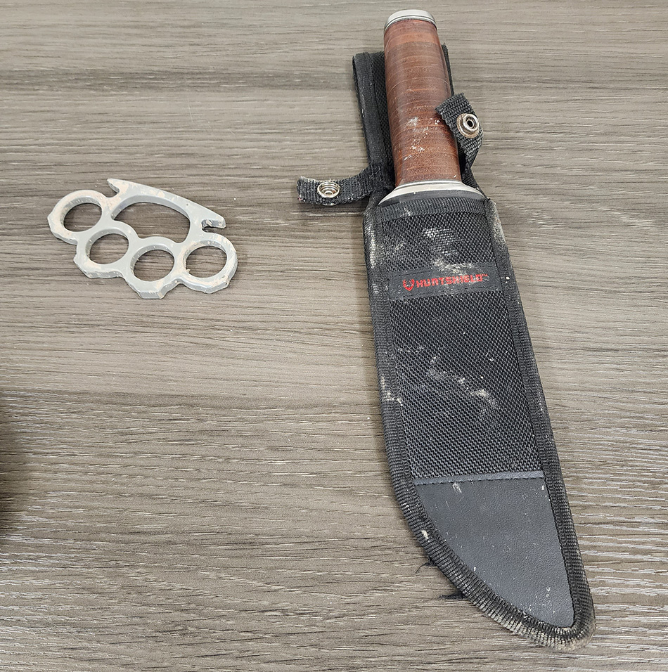 A Portage la Prairie man is accused of fleeing officers and ditching a bag full of weapons and drugs.
