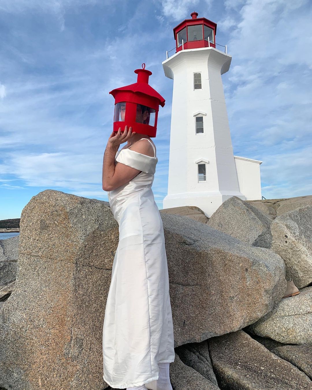 Colin Muise and his friends thought it would be fun to do a photoshoot with his costume at the rocks on Peggys Cove.