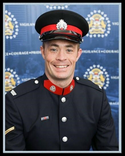 A man convicted of manslaughter for his role in the death of a Calgary police officer in 2020 has been granted full parole. Sgt. Andrew Harnett, 37, died after he was dragged by an SUV and fell into the path of an oncoming car on Dec. 31, 2020. Harnett is shown in this undated handout image provided by the police service. THE CANADIAN PRESS/HO-Calgary Police Service *MANDATORY CREDIT*