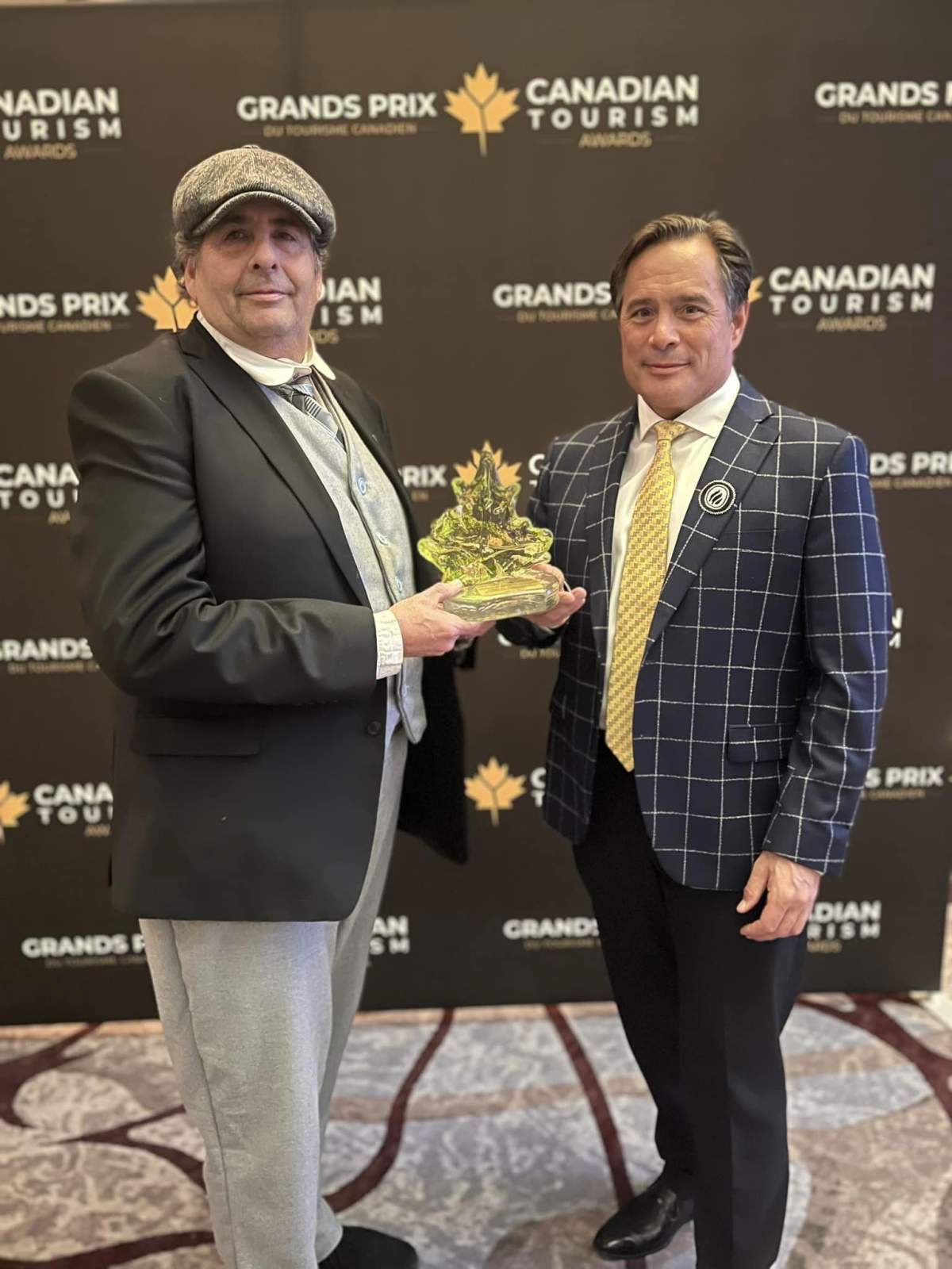 Wanuskewin’s director of hospitality Doug Hyndford (left) and Indigenous Tourism Association of Canada CEO Keith Henry (right).