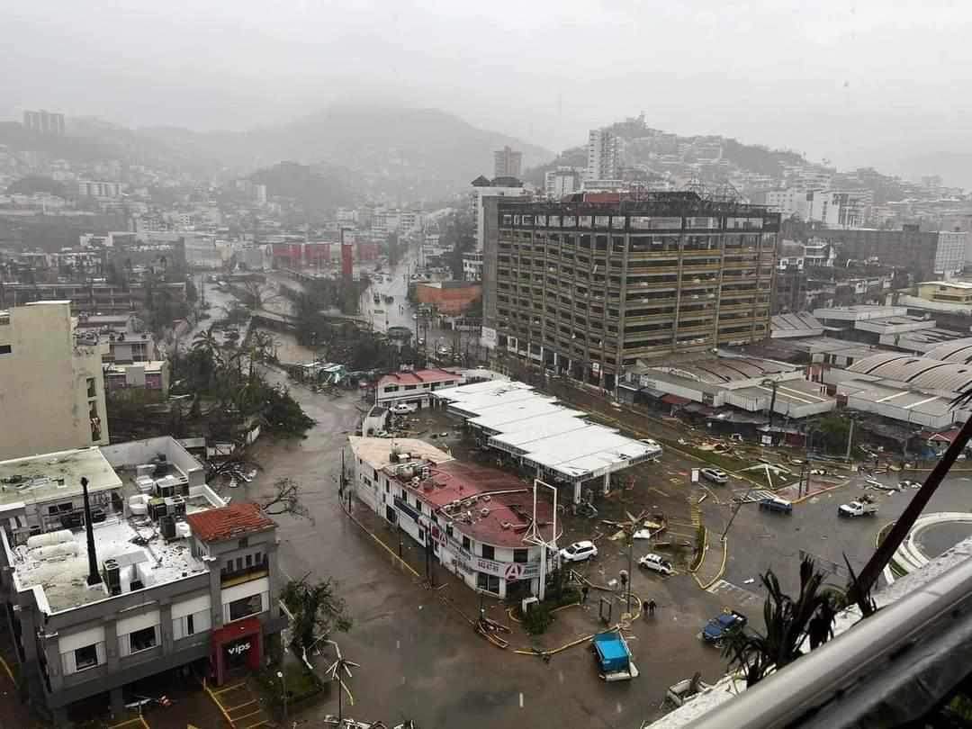 An image of the devastation in Acapulco, Mexico, following the arrival of Hurricane Otis.