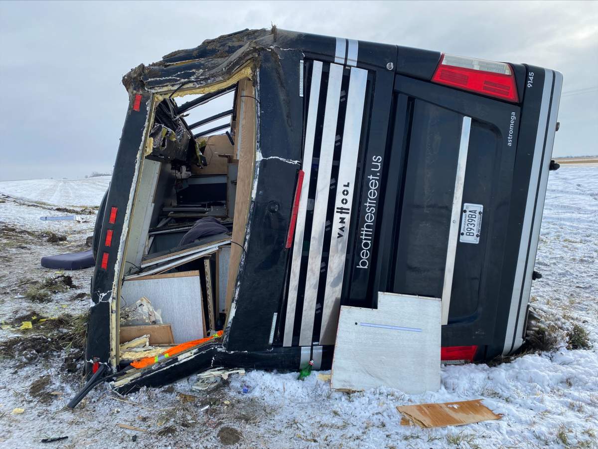 Scenes from the crash.