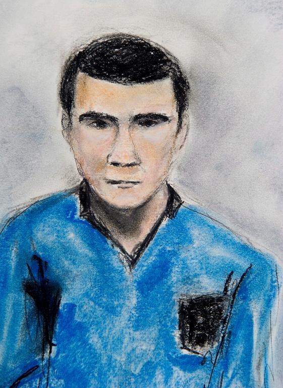 An Alberta mental health review board has rejected a discharge request from a man who killed five people at a Calgary house party almost a decade ago. Matthew de Grood, appearing in a Calgary court on April 22, 2014, is shown in this artist’s sketch. THE CANADIAN PRESS/Janice Fletcher