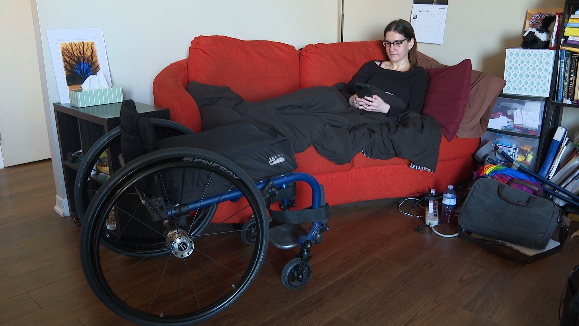 Disability advocate April Hubbard has been looking for an accessible home since 2018.
