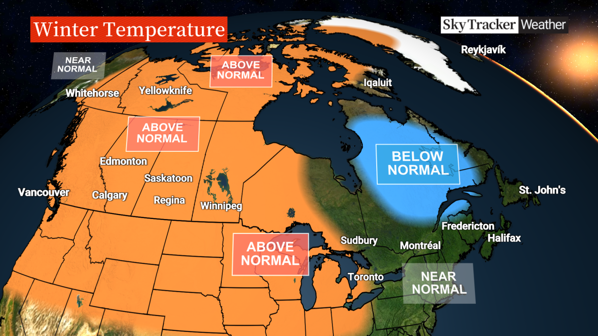 A visual map of winter forecasts for Canada