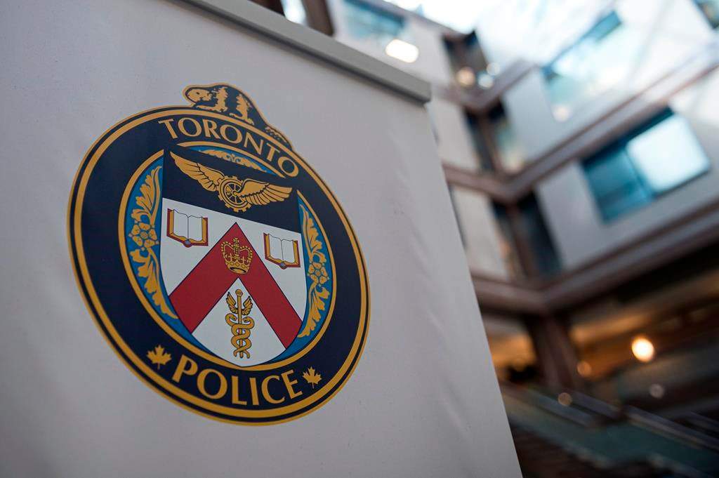 The Toronto Police Service is making the public aware of arrests made in a retail robbery investigation. A logo at the Toronto Police Services headquarters, in Toronto, on Friday, August 9, 2019.