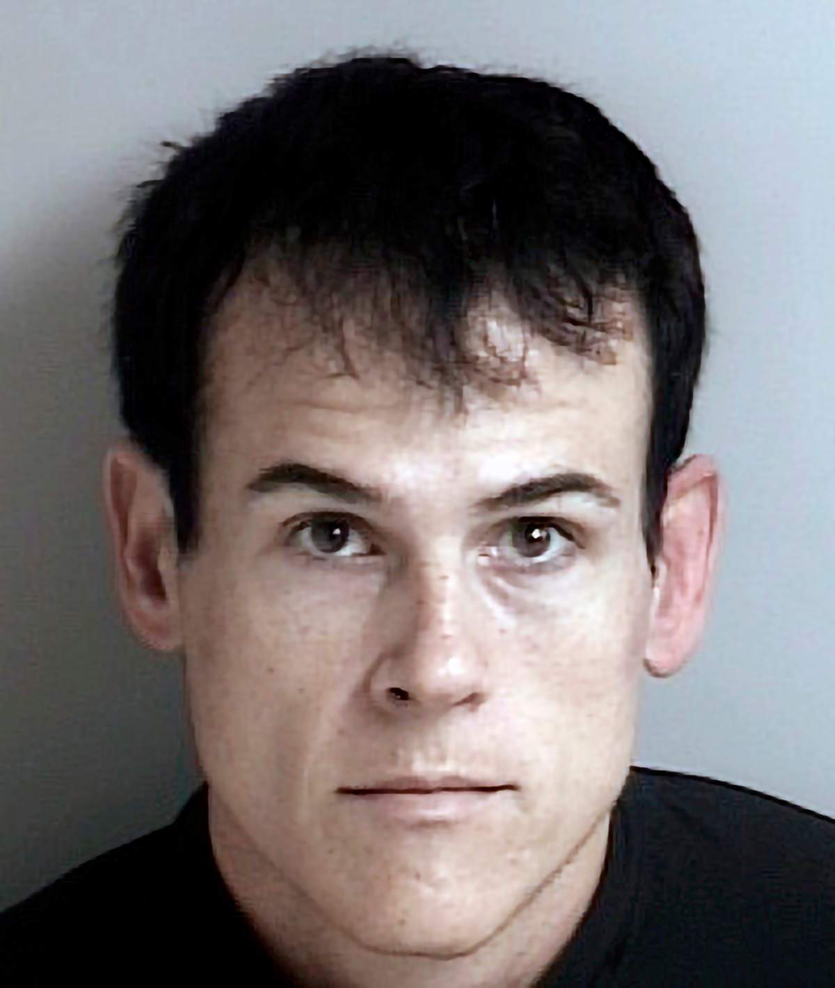 This June 2015, file booking photo provided by the Dublin, Calif., Police Department, shows Matthew Muller after he was arrested on robbery and assault charges.