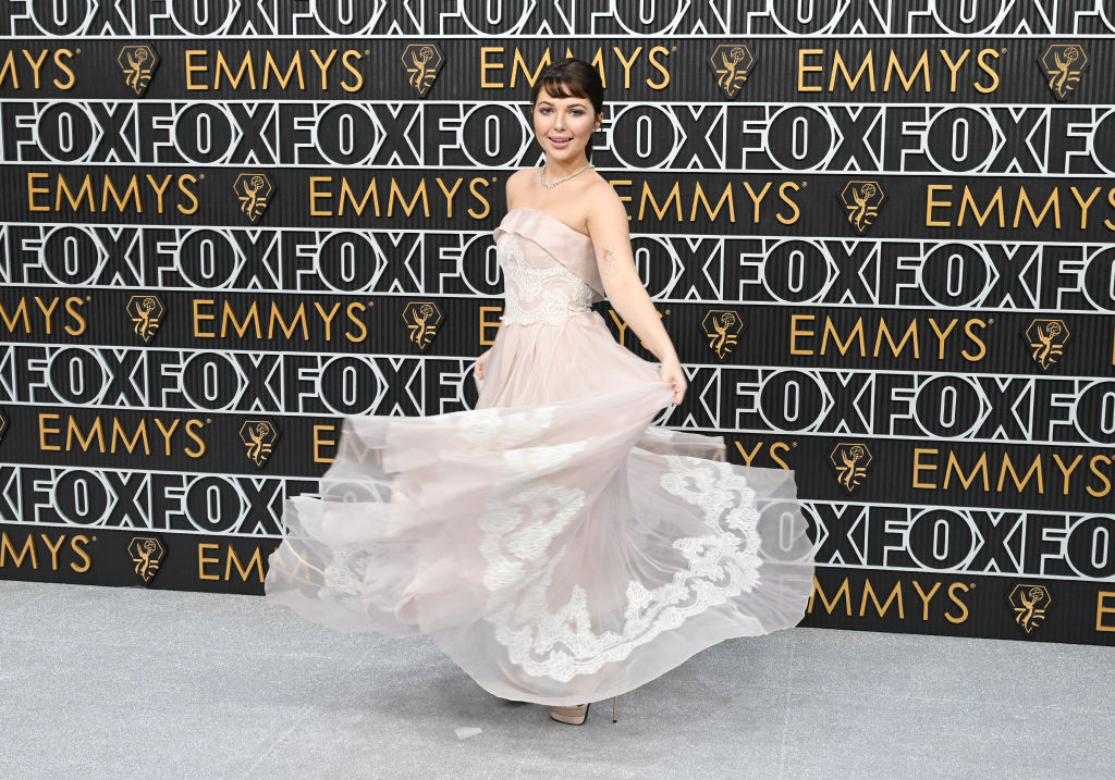 Sammi Hanratty at the 75th Primetime Emmy Awards held at the Peacock Theater on January 15, 2024 in Los Angeles, California.