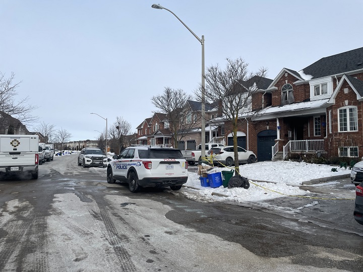 The scene of the fire on Dooley Crescent on Friday.