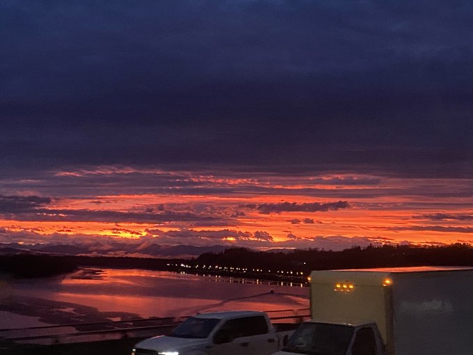 A look at the sunrise on Monday.