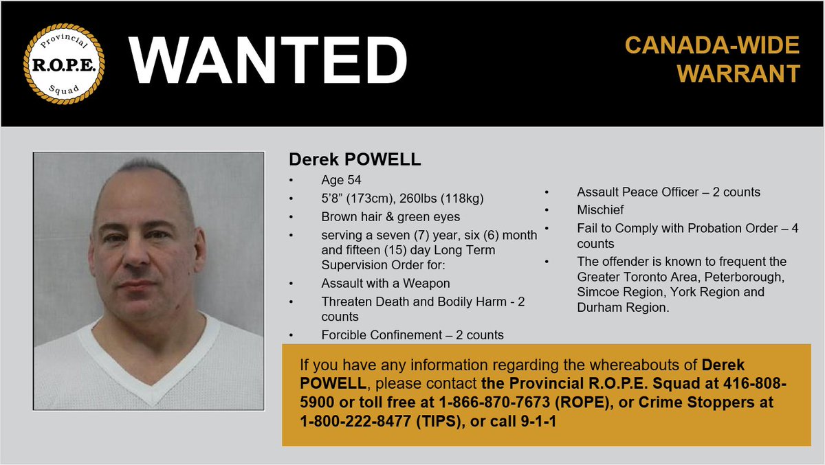 Derek Powell wanted poster.