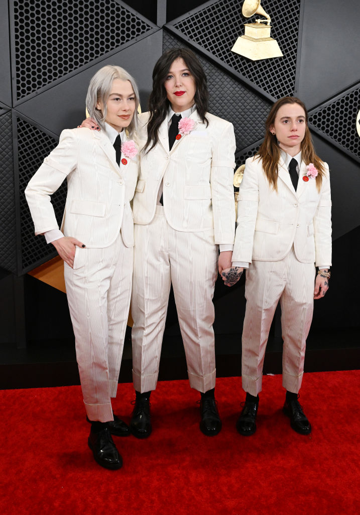 Phoebe Bridgers, Lucy Dacus and Julien Baker of boygenius at the 66th Annual GRAMMY Awards held at Crypto.com Arena on February 4, 2024 in Los Angeles, California.