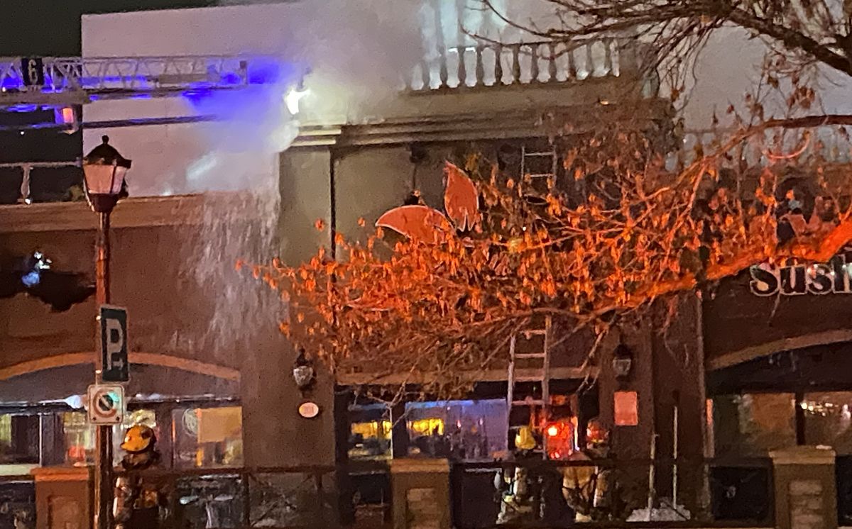 Calgary firefighters were called to a blaze in the 200 block of 10th Street Northwest on Feb. 12, 2024.