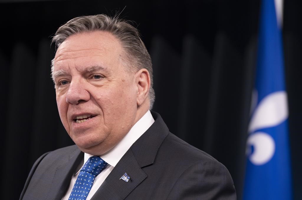 Quebec Premier François Legault is shown
