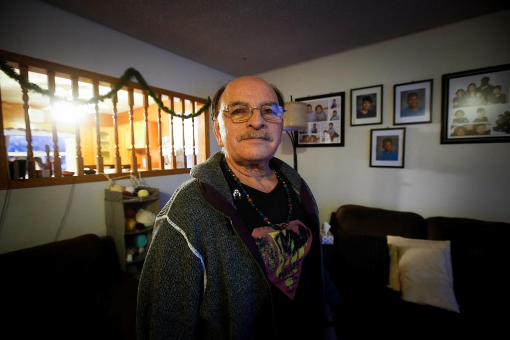 Edward Ambrose is photographed at his home in Winnipeg on Monday, Feb. 13, 2023. Manitoba Premier Wab Kinew apologized Thursday on behalf of the government to two men who were switched at birth in 1955 in a hospital north of Winnipeg. THE CANADIAN PRESS/John Woods