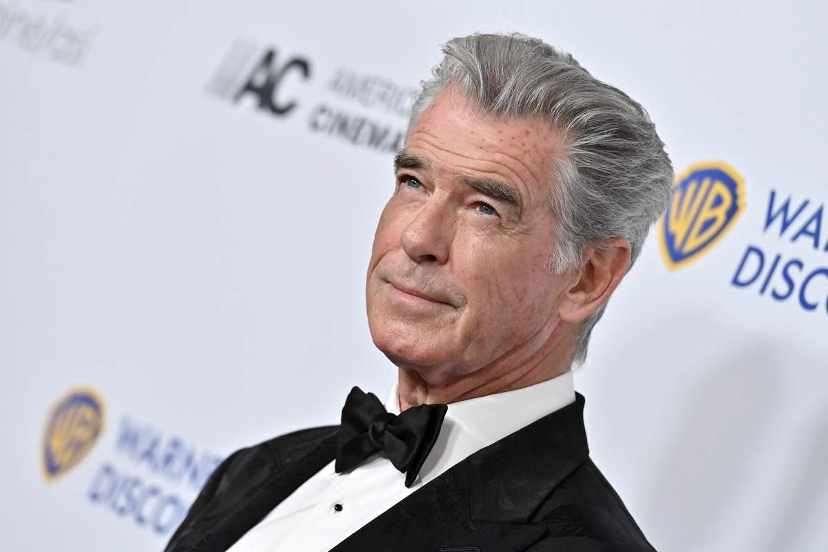 Pierce Brosnan in a black tux.