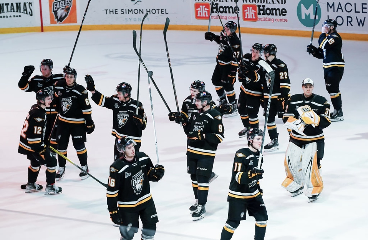 The Eagles celebrate after another playoff victory.