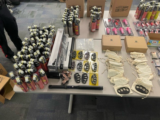 Weapons seized by the Edmonton Police Service.