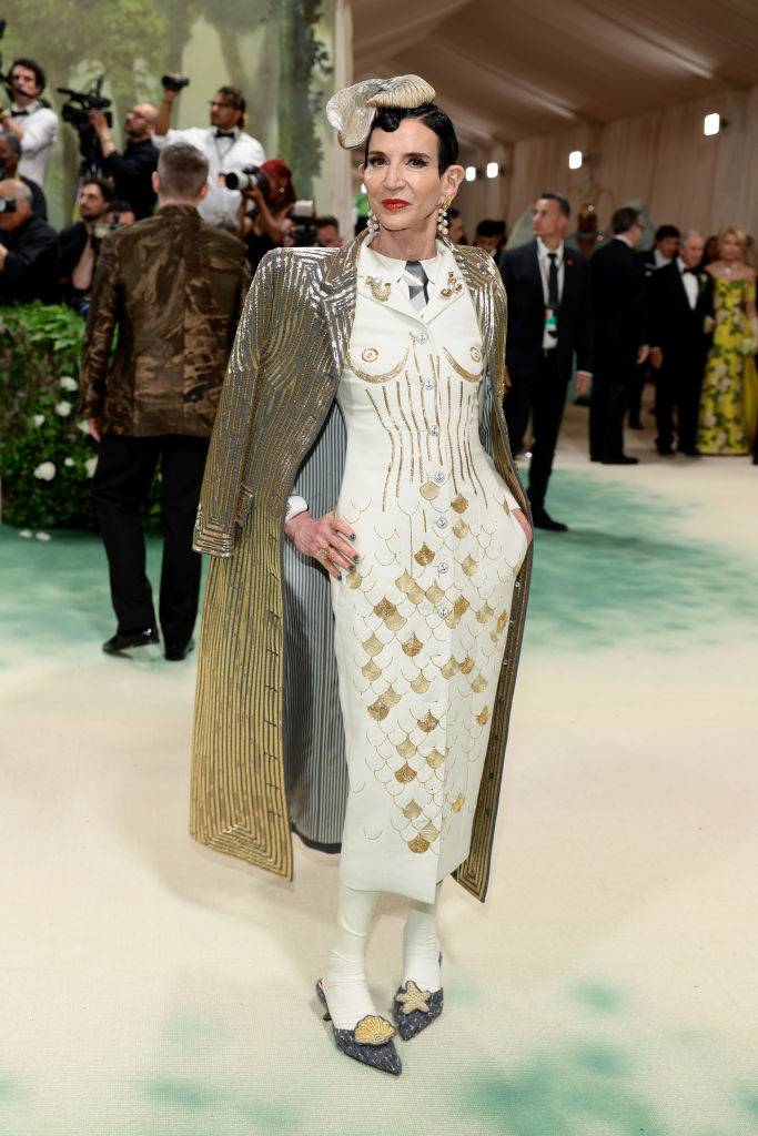 Amy Fine Collins attends The 2024 Met Gala Celebrating "Sleeping Beauties: Reawakening Fashion" at The Metropolitan Museum of Art on May 06, 2024 in New York City.