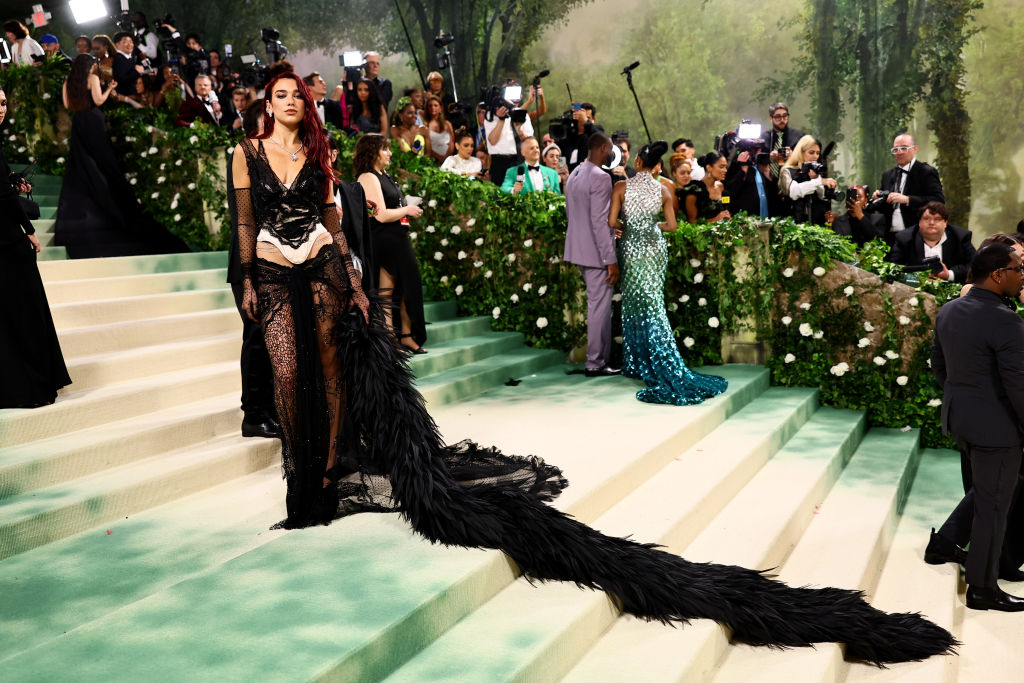 Dua Lipa attends The 2024 Met Gala Celebrating "Sleeping Beauties: Reawakening Fashion" at The Metropolitan Museum of Art on May 06, 2024 in New York City.