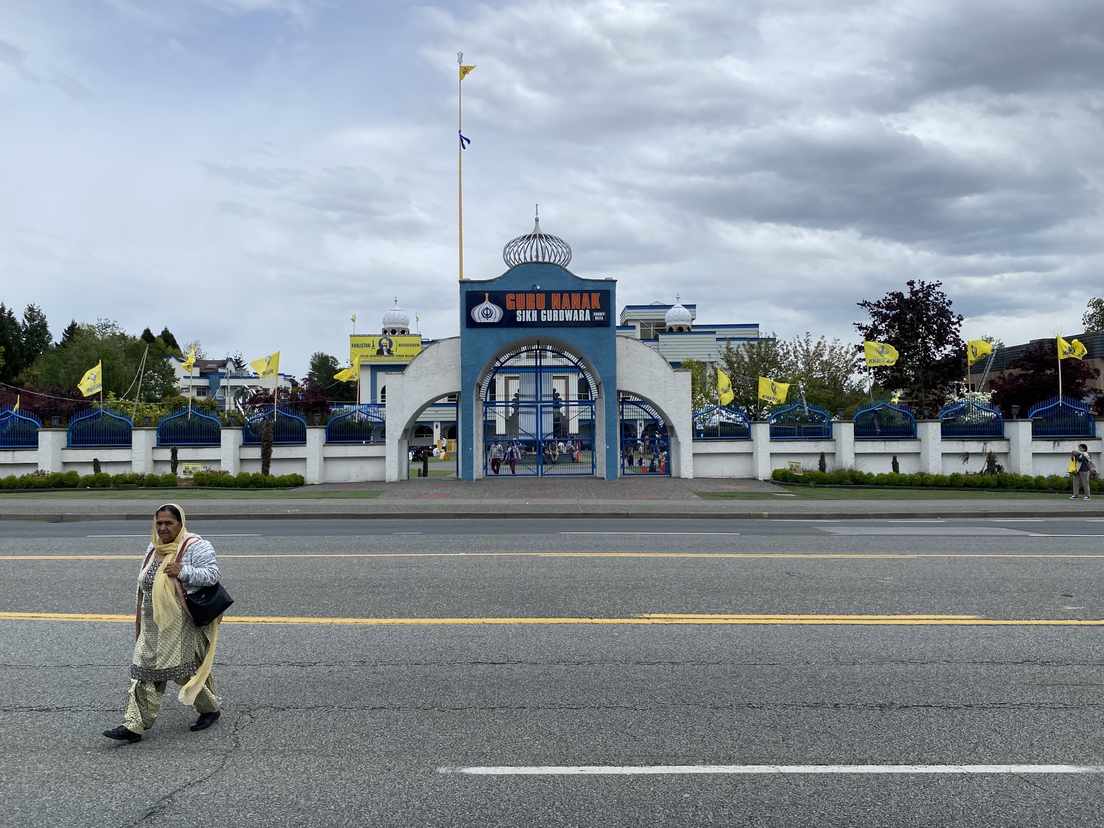 Guru Nanak Sikh Temple, where gunmen allegedly directed by the Indian government killed Hardeep Singh Nijjar on June 18, 2023, Surrey, B.C.