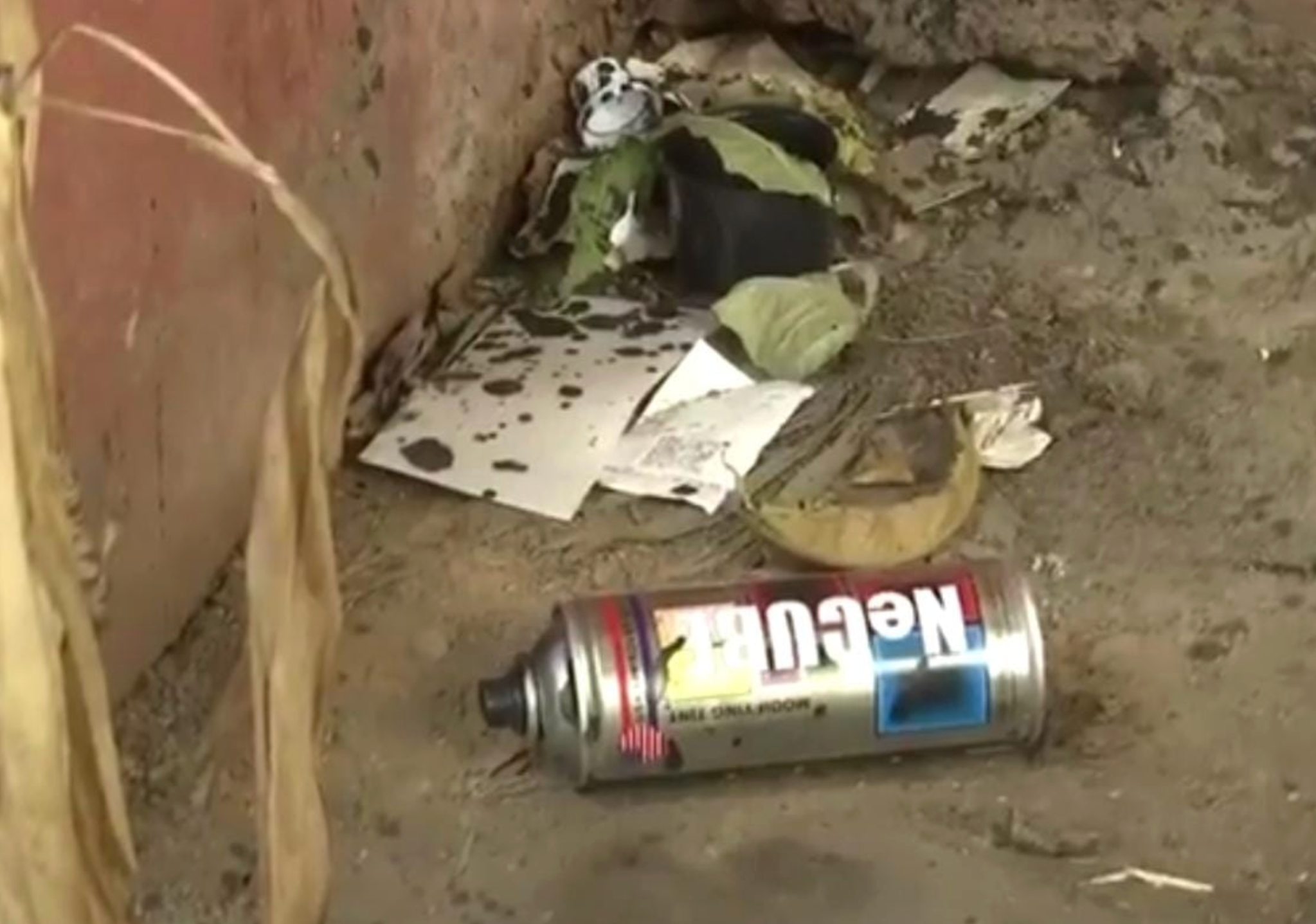 Photo of spray can released by Indian police on May 13, 2023, after three men were arrested for painting pro-Khalistan slogans on walls.