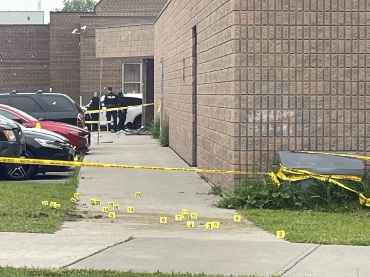 The scene of the shooting in the Kipling Avenue and Mount Olive Drive area.