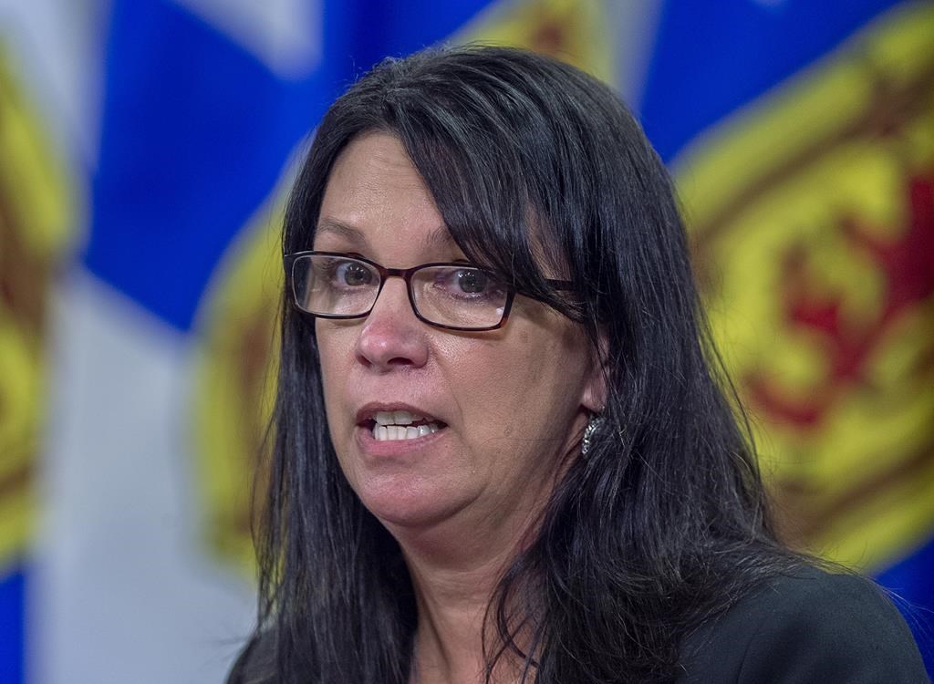 Nova Scotians are now able to access a number of their personal health records through the province’s mobile phone application called YourHealthNS. Nova Scotia Health Minister Michelle Thompson attends a briefing in Halifax on Wednesday, Sept. 29, 2021. THE CANADIAN PRESS/Andrew Vaughan.