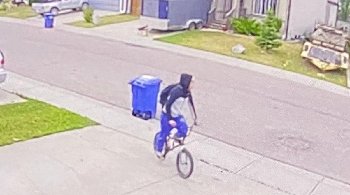 A photo of a suspect wanted by RCMP after two homes were shot at in Airdrie, Alta., on July 29, 2024.
