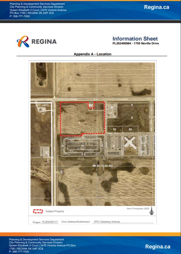 The proposed store would be located at 8701 Dewdney Ave.