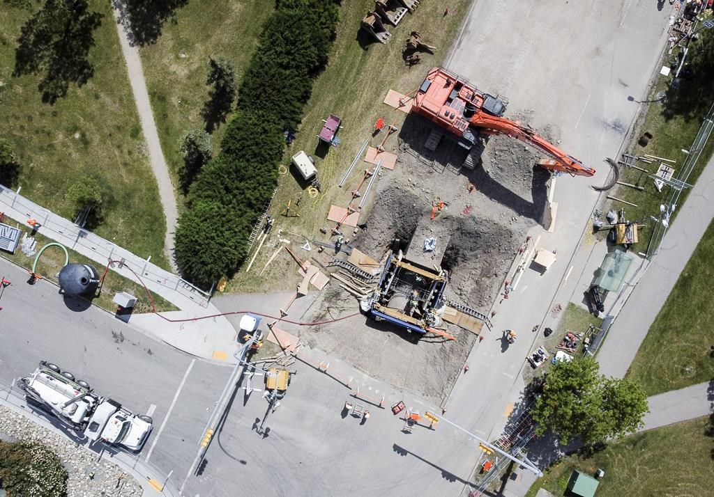 Crews continue to work to repair a major water main break. 