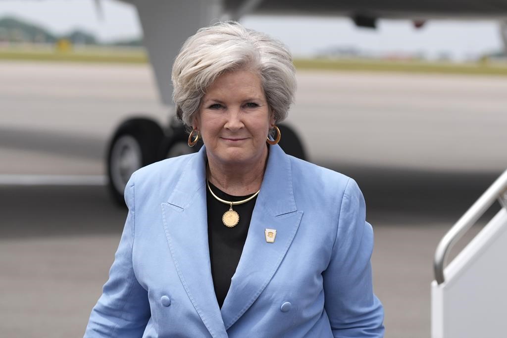 FILE - Trump co-campaign manager Susie Wiles is seen at Nashville International Airport as Republican presidential candidate former President Donald Trump arrives, July 27, 2024, in Nashville, Tenn. (AP Photo/Alex Brandon, File).