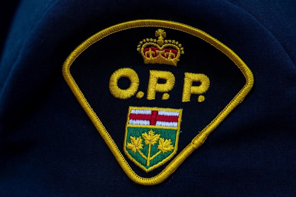 Two people are dead following a three-vehicle highway collision in Caledon, Ontario. An Ontario Provincial Police (OPP) patch is seen in Ottawa, on Sunday, Sept. 29, 2024. THE CANADIAN PRESS/Spencer Colby.