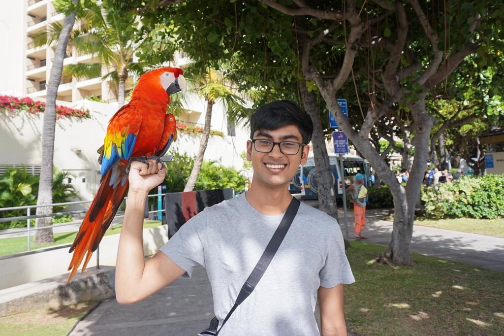 Suchir Balaji poses for a photo in Hawaii in 2018.