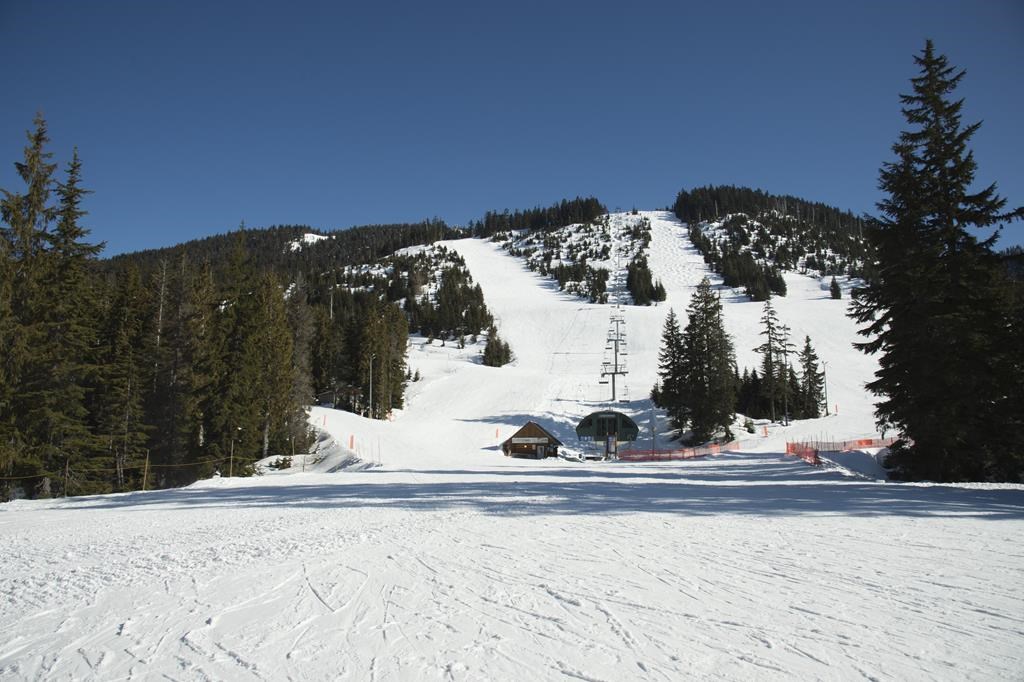 An empty Cypress Mountain ski resort is pictured in West Vancouver, B.C., Monday, March 16, 2020. THE CANADIAN PRESS/Jonathan Hayward.