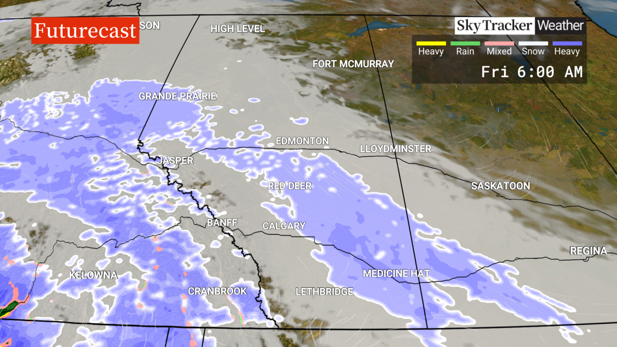 A look at the Skytracker Weather futurecast for Alberta.